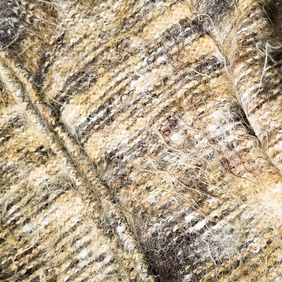 Wool blend fuzzy zip front sweater cardigan size S - Picture 5 of 9